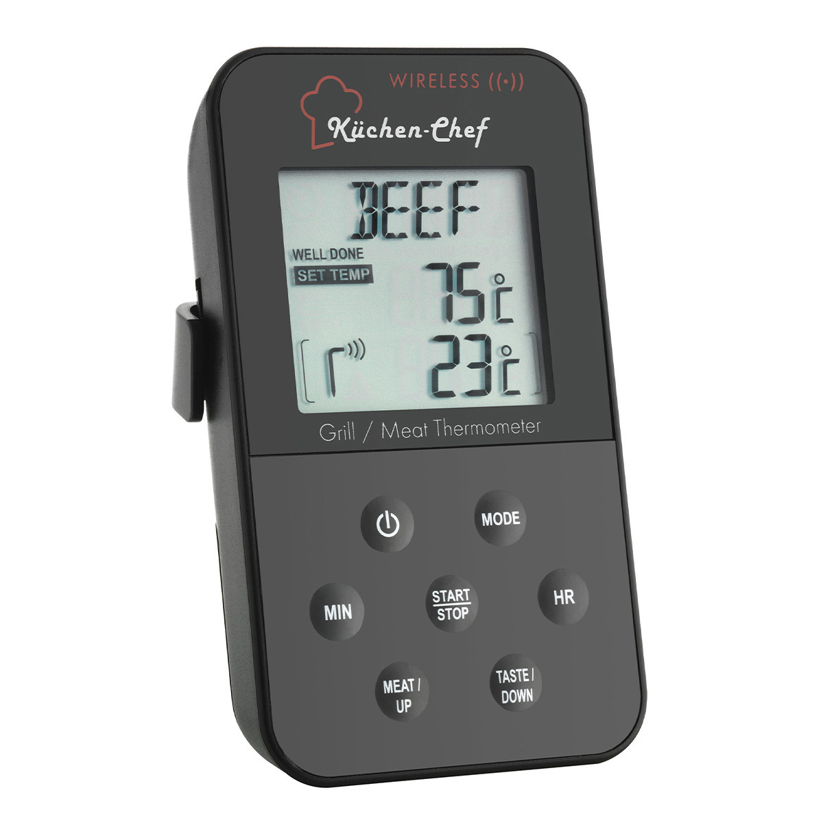 TFA - Funk-Grill-Bratenthermometer, schwarz