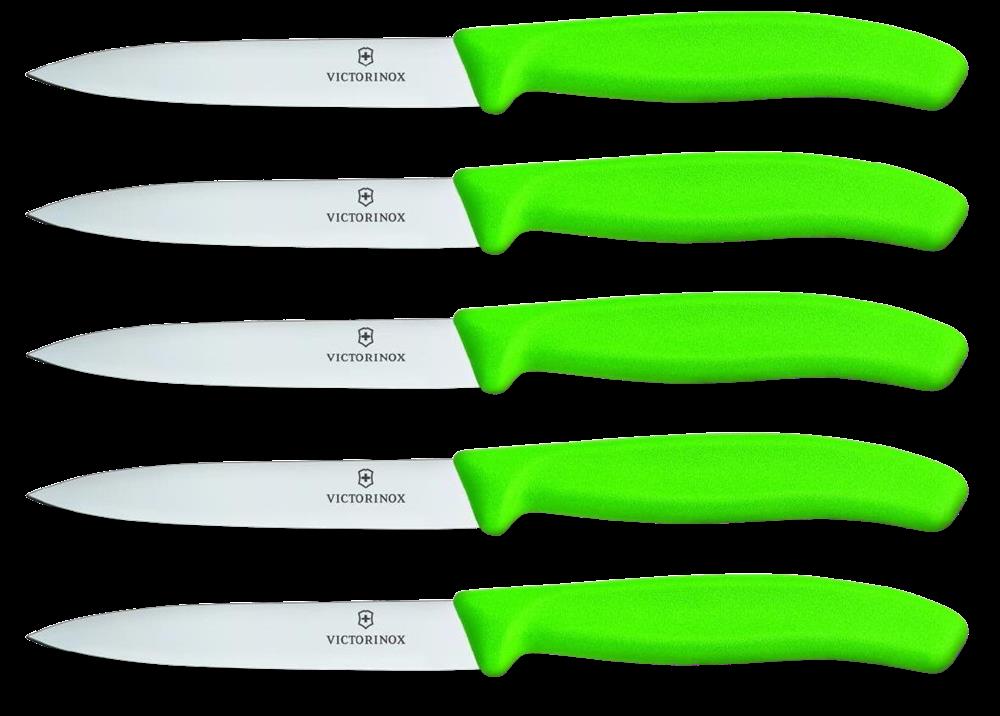 Victorinox - Küchen- Gemüsemesser Set, verschiedene Farben, 6.7706.L, (5 Messer à 1 Set) , grün