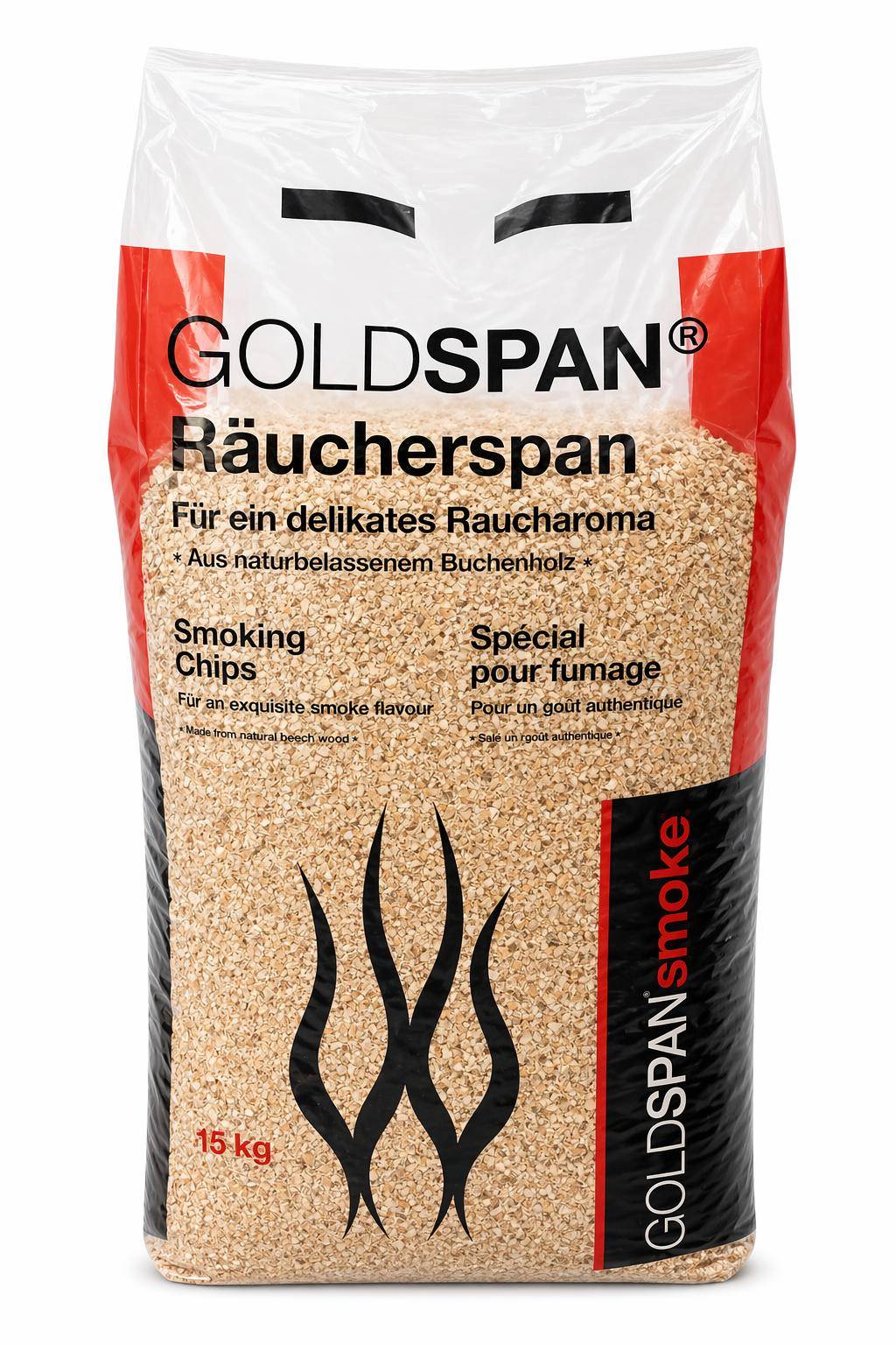 Goldspan - Räuchermehl Buche 10/40, mittelgrob, 15 kg Sack