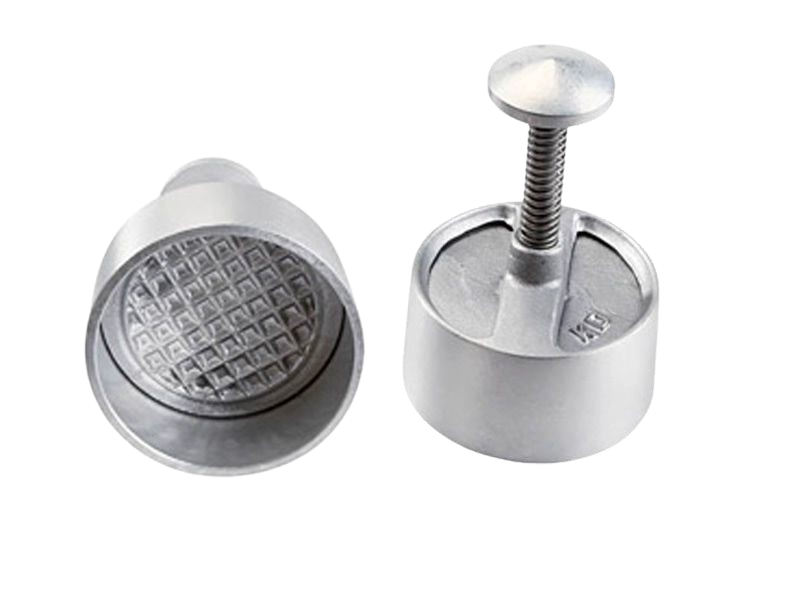 Adelmann - Hackfleischformer aus Aluminium, 125 mm (rund)