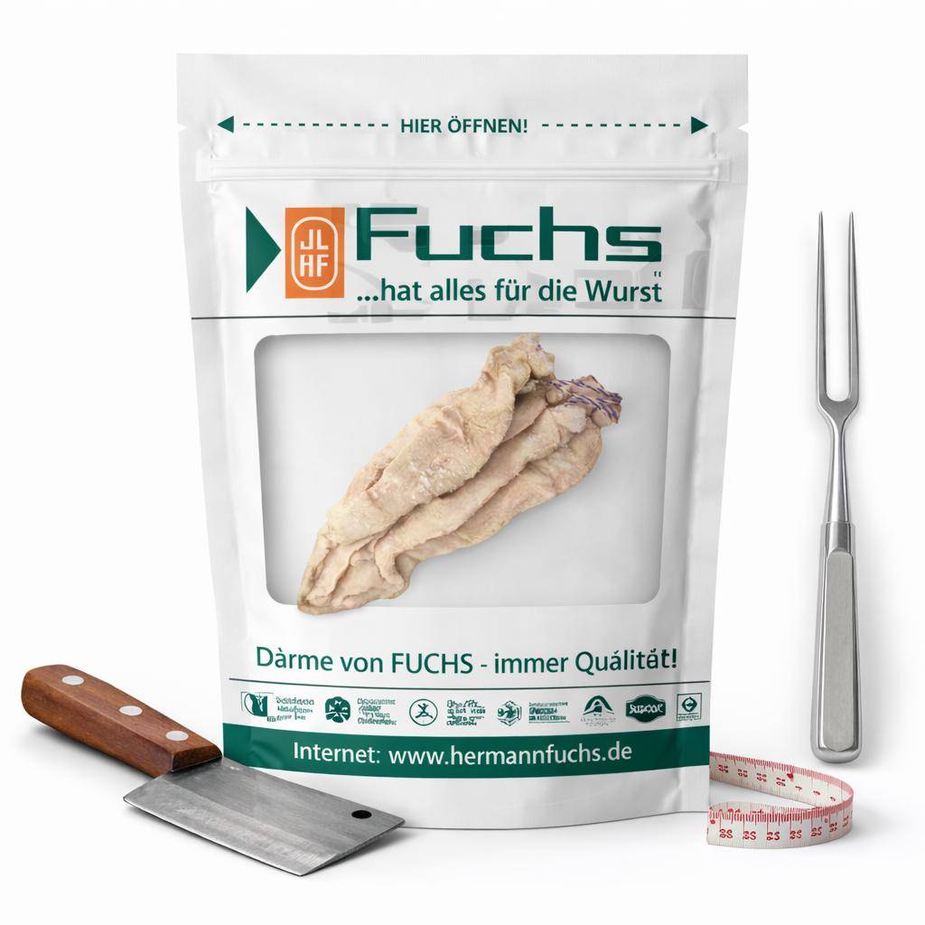 Fuchs - Schweinefettenden, abgebunden, Kaliber 60 mm/50 cm, 10 Stück