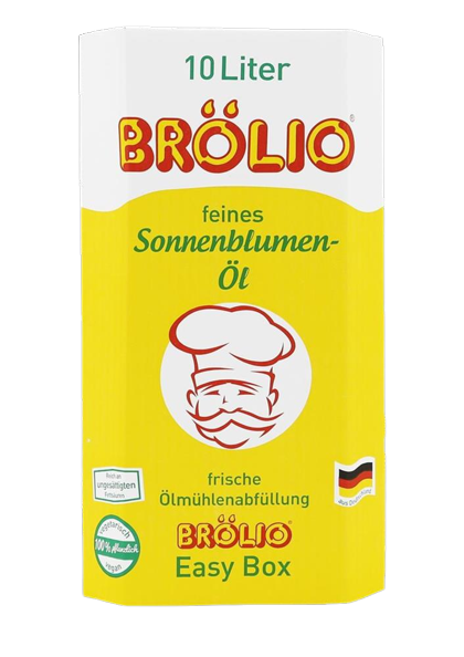 Brölio - Sonnenblumenöl, 10 Liter Bag-in-Box Brölio - Sonnenblumenöl, 10 Liter Bag-in-Box