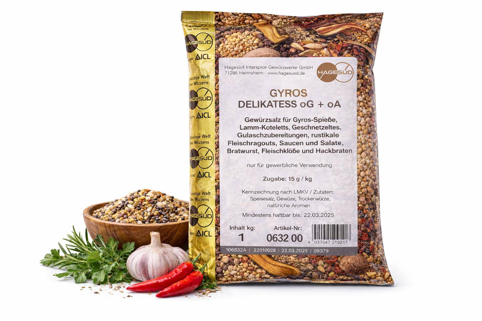 Hagesüd - Gyros delikatess, 1 kg Beutel
