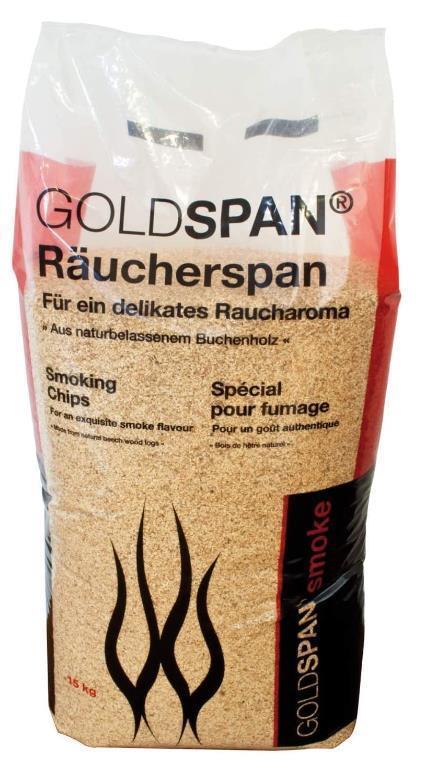 Goldspan - Räuchermehl Buche 7/20, feingrob, 15 kg Sack Goldspan - Räuchermehl Buche 7/20, feingrob, 15 kg Sack