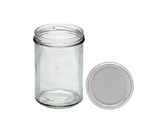 Fuduu.de - Sturzglas 440 ml, mit Deckel, verschiedene Motive, 15 Stück silber