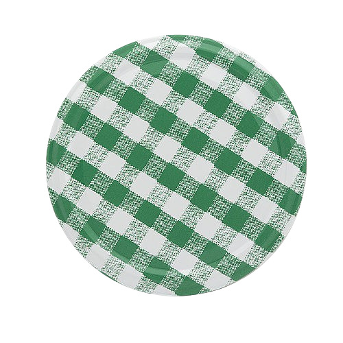 Fuduu.de - Gläserdeckel, 82 mm, dunkelgrün-weiß, kariert 5 Stück