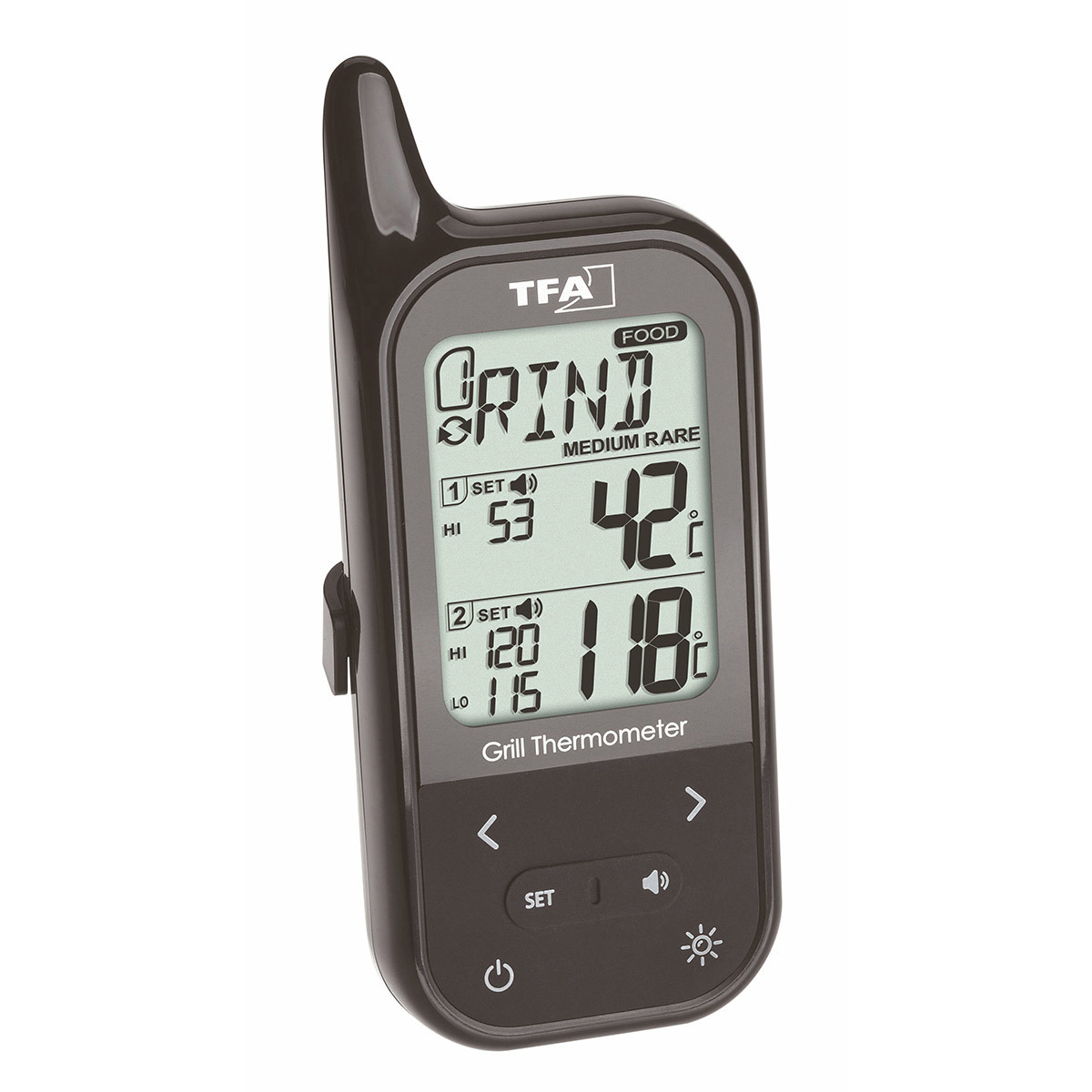 TFA - Funk-Grill-Braten-/Ofenthermometer, schwarz