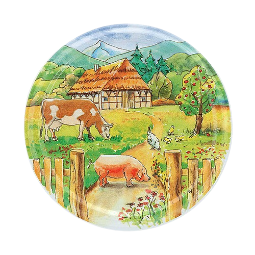 Fuduu.de - Gläserdeckel, 82 mm, Bauernhof, 20 Stück