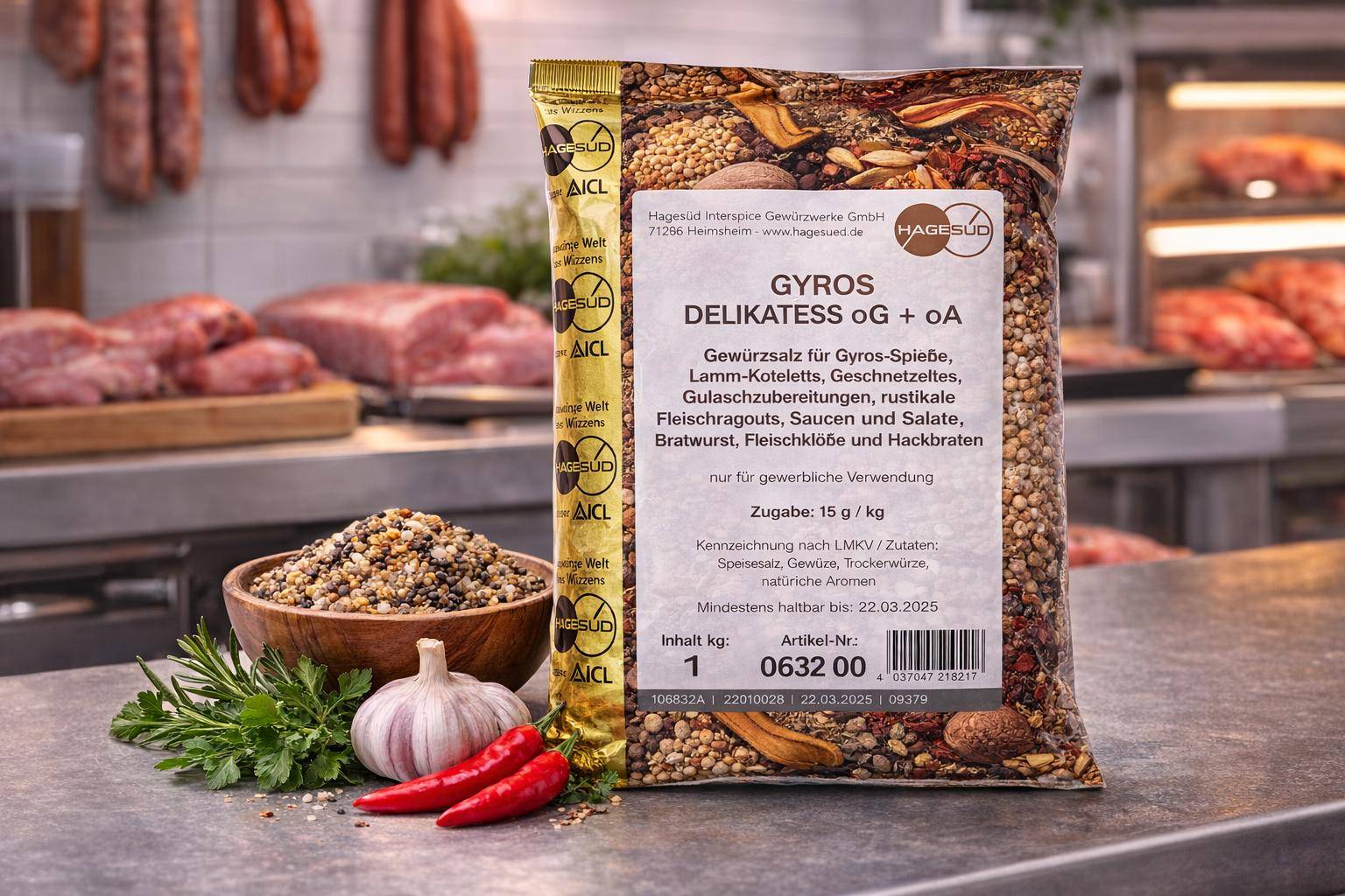 Hagesüd - Gyros delikatess, 1 kg Beutel