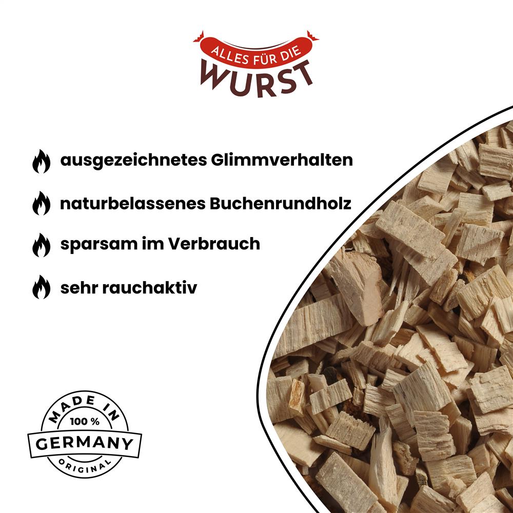 Alles für die Wurst - Räuchermehl Buche 20/160, grob, 5 kg Eimer