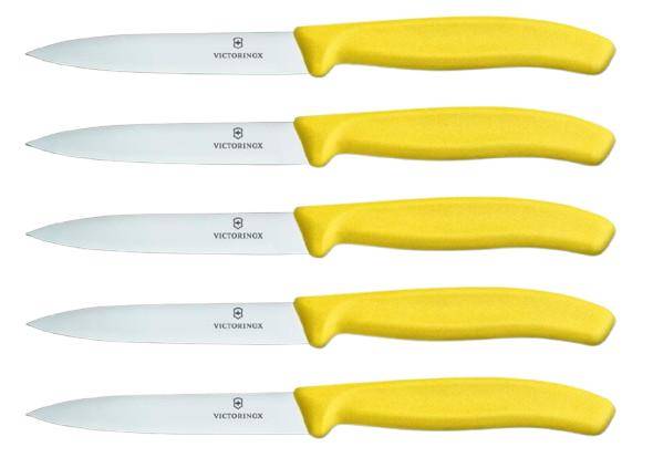 Victorinox - Küchen- Gemüsemesser Set, verschiedene Farben, 6.7706.L, (5 Messer à 1 Set)