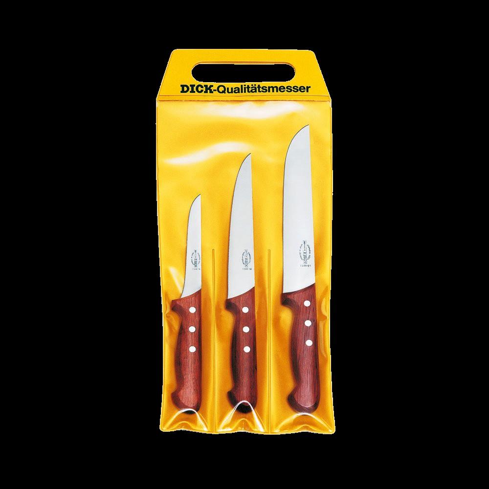 F. DICK - Messersatz, 3-tlg., mit Holzgriff, 8155300