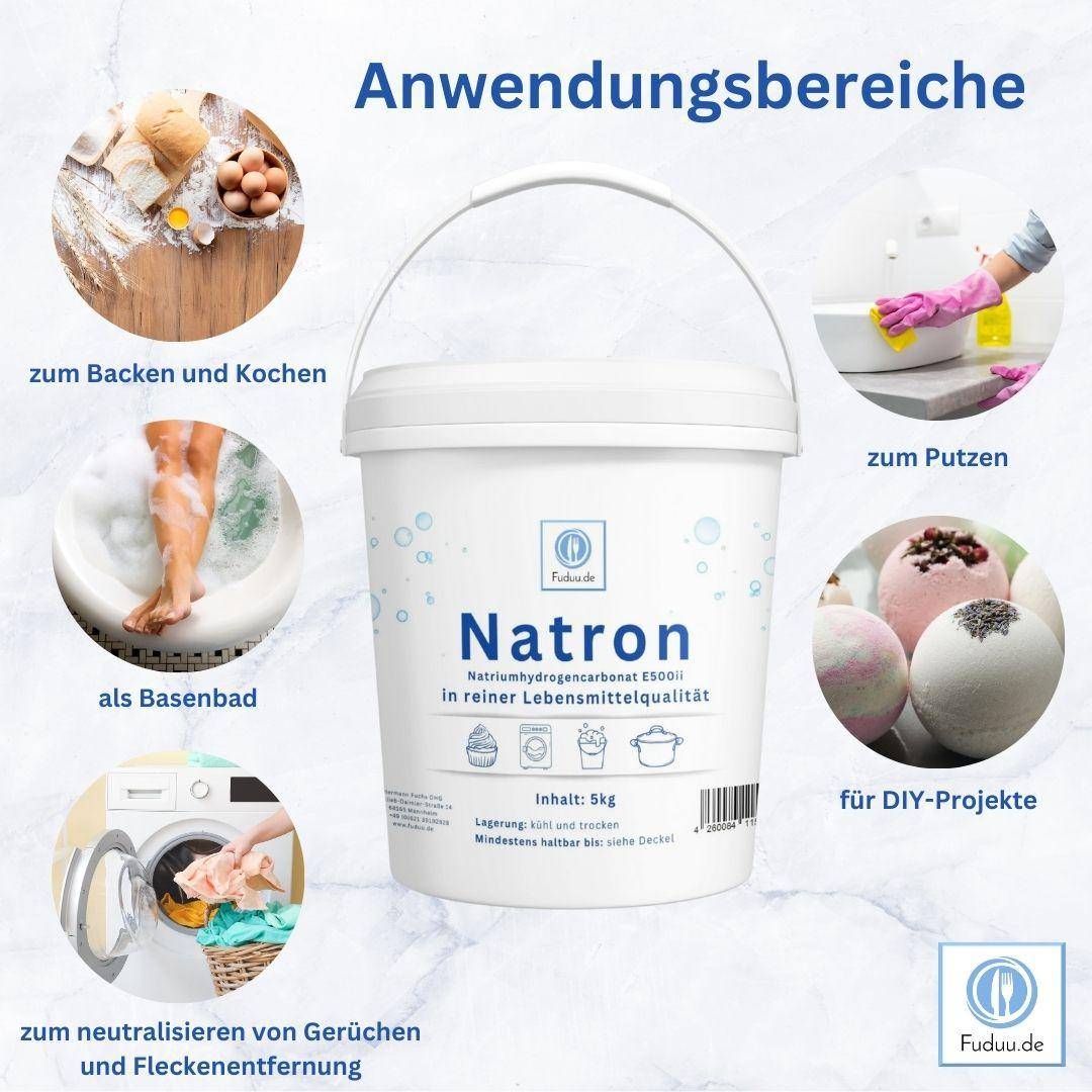 Fuduu.de - Natron Pulver E500 ii Natriumhydrogencarbonat, 5 kg Eimer