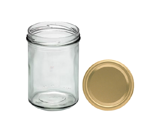 Fuduu.de - Sturzglas 440 ml, mit Deckel, gold, 15 Stück