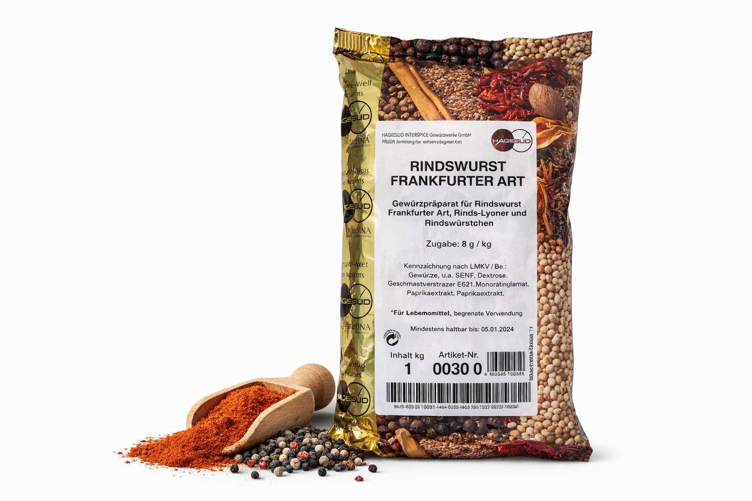 Hagesüd - Rindswurst Frankfurter Art, 1 kg Beutel