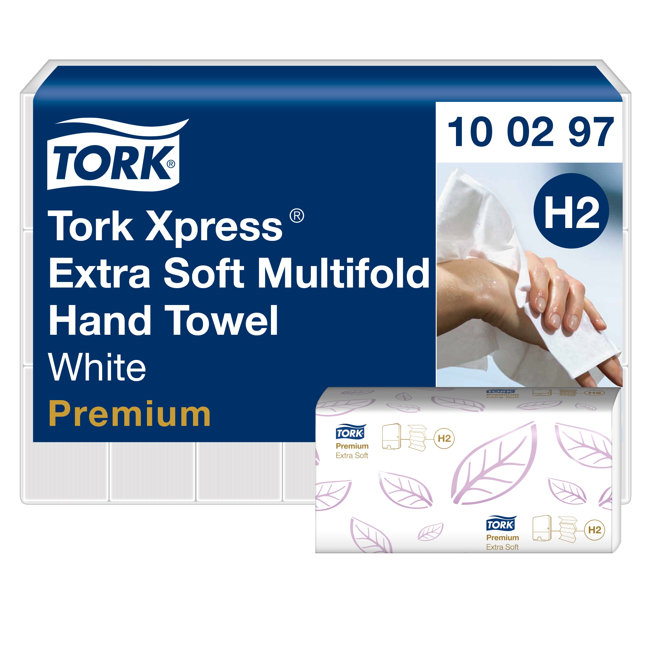 Tork - Xpress Extraweich Multifold-Handtücher, H2, weiß, 21 x 100 Tücher, 100297