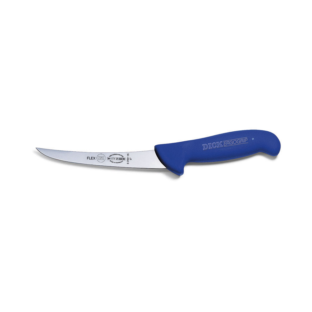 F. DICK - ErgoGrip Ausbeinmesser, geschweifte Klinge, flexibel, 15 cm, blau, 8298115