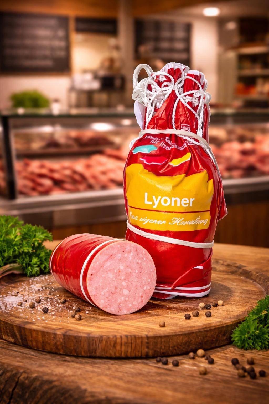 Walsroder - F plus braun, Hausdruck "Lyoner", Kaliber 55/21 cm, 1 Bund