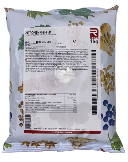 Raps - Zitronenpfeffer, 1 kg Beutel Raps - Zitronenpfeffer, 1 kg Beutel
