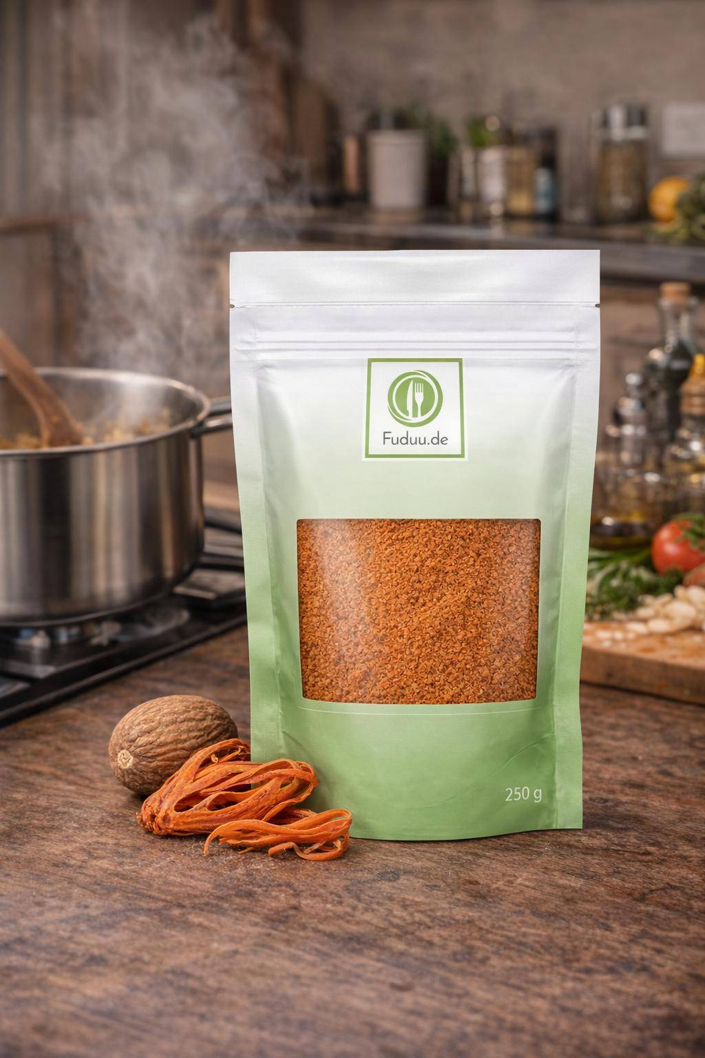 Macisblüte gemahlen