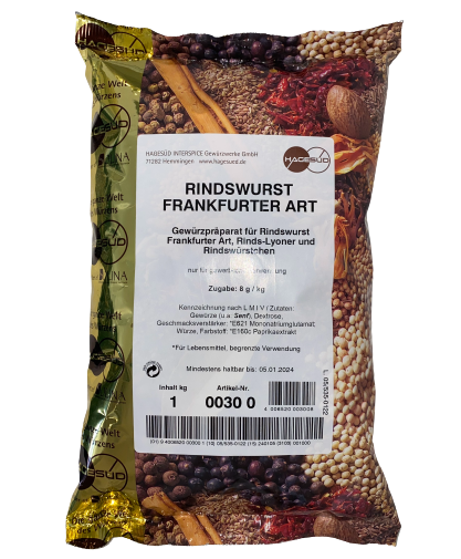 Hagesüd - Rindswurst Frankfurter Art, 1 kg Beutel