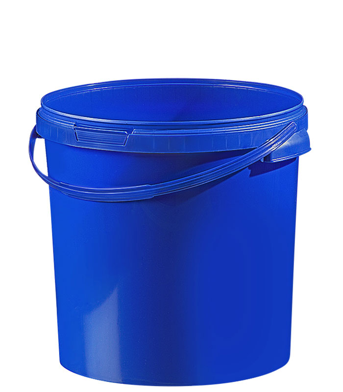Kunststoff Eimer farbig, 21,1 ltr., mit Deckel, blau