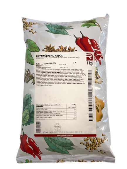 Raps - Pizzawürzung Napoli, 1 kg Beutel Raps - Pizzawürzung Napoli, 1 kg Beutel