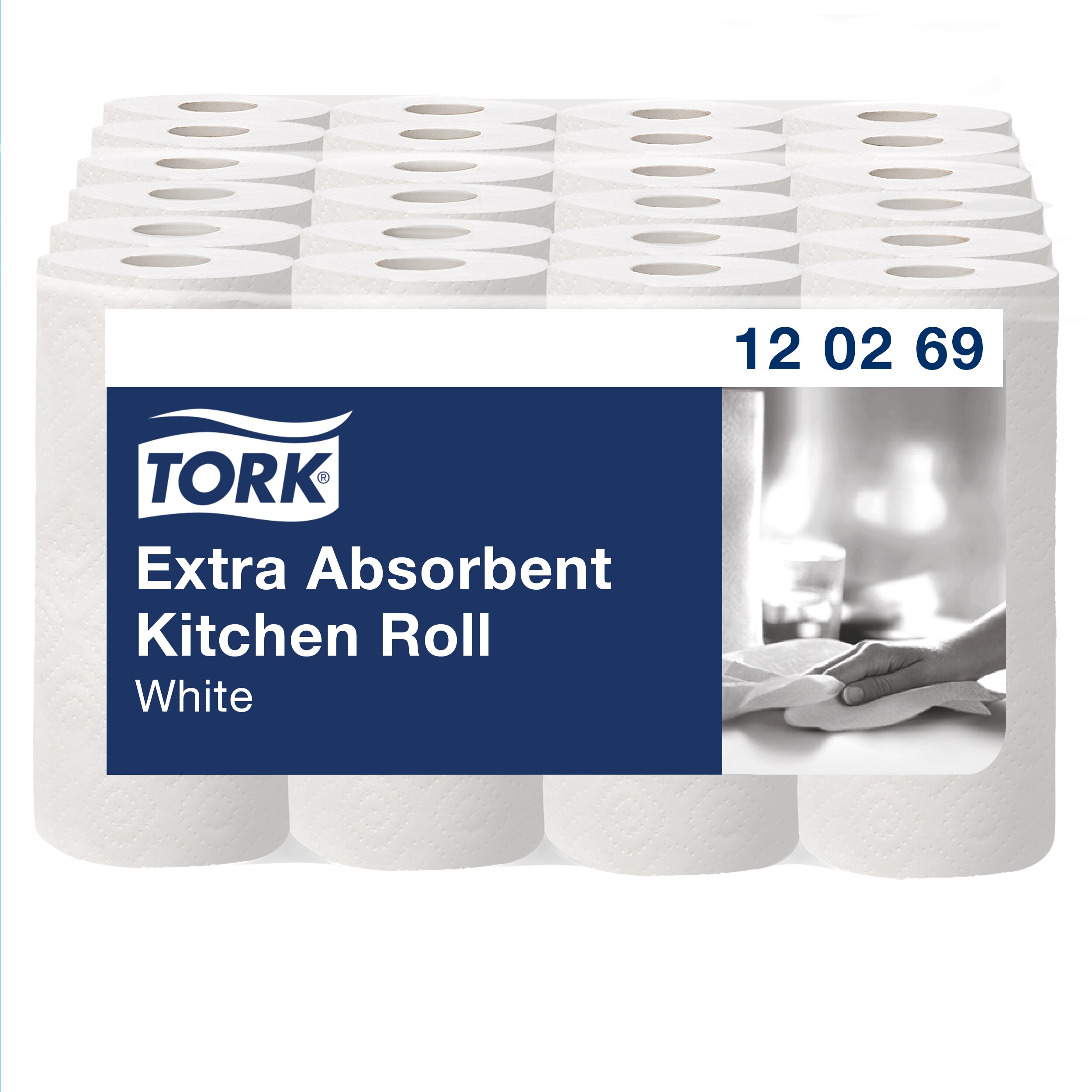Tork - Extra-Saugfähige Küchenrolle, 2-lagig, 24 x 64 Blatt, 120269 Tork - Extra-Saugfähige Küchenrolle, 2-lagig, 24 x 64 Blatt, 120269