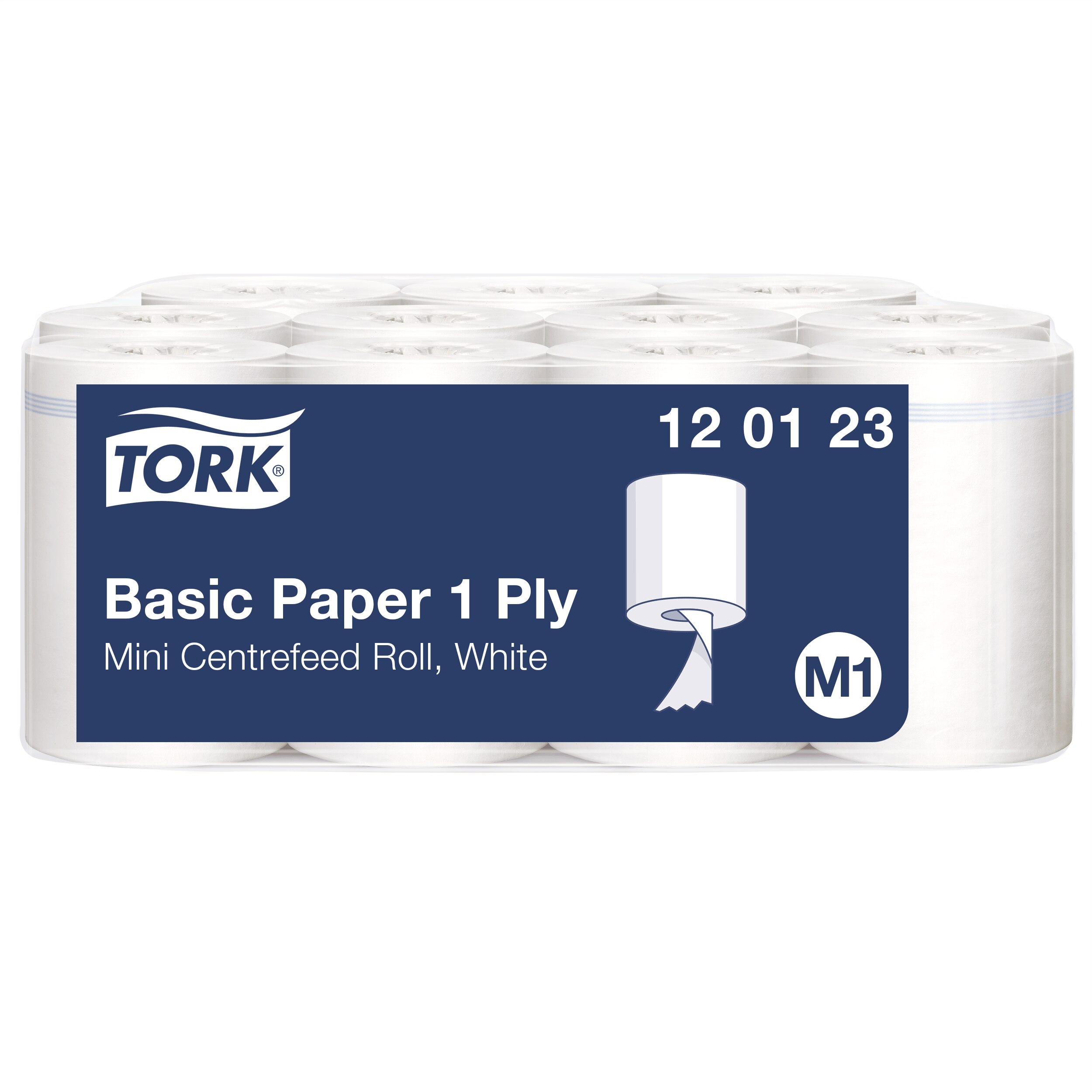 Tork - Standard-Papierwischtücher mit Innenabrollung für M1, weiß, 11 x 120 Meter, 120123 Tork - Standard-Papierwischtücher mit Innenabrollung für M1, weiß, 11 x 120 Meter, 120123