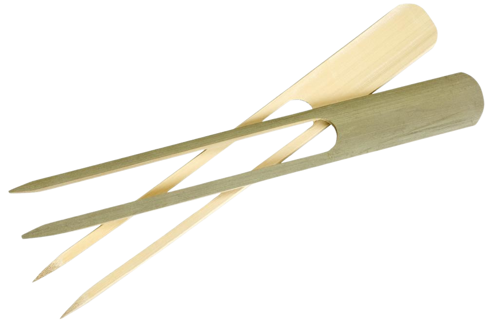 Best4Food - DoppelGrill-Gabel aus Bambus, 220mm, 10 Stück Best4Food - DoppelGrill-Gabel aus Bambus, 220mm, 10 Stück