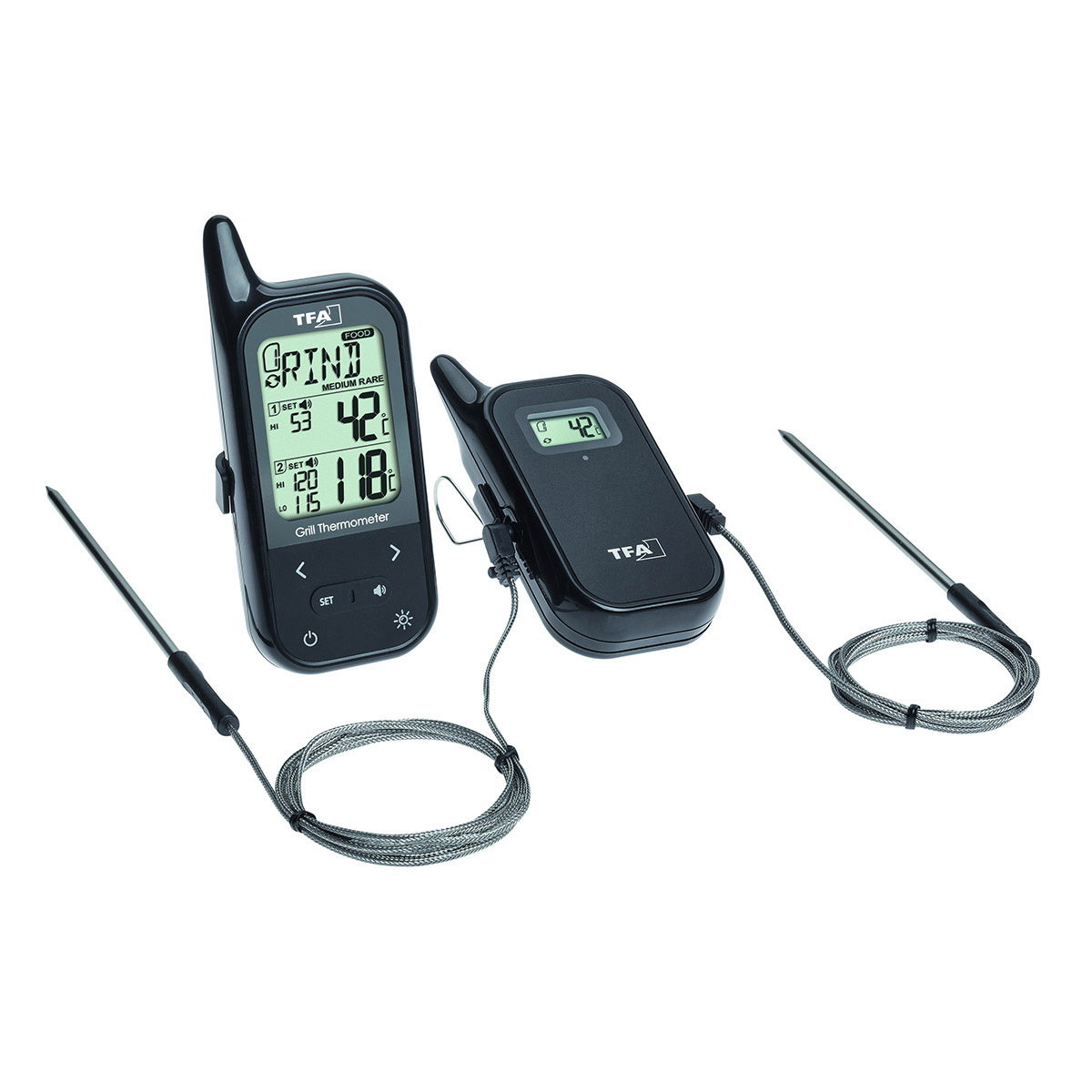TFA - Funk-Grill-Braten-/Ofenthermometer, schwarz