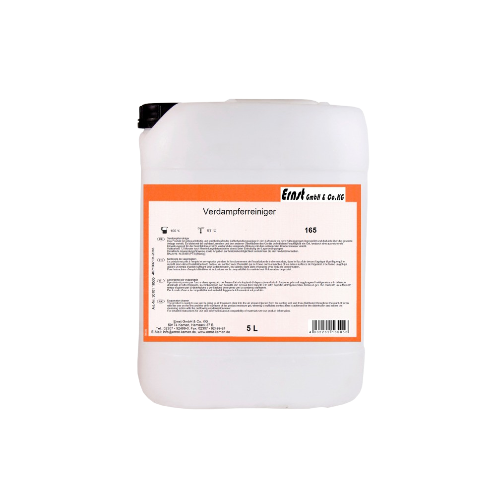 Ernst - Verdampferreiniger, Reinigungs- und Desinfektionsmittel für Luft- und Raumkühlsysteme, 5L Kanister im Eimer Ernst - Verdampferreiniger, Reinigungs- und Desinfektionsmittel für Luft- und Raumkühlsysteme, 5L Kanister im Eimer