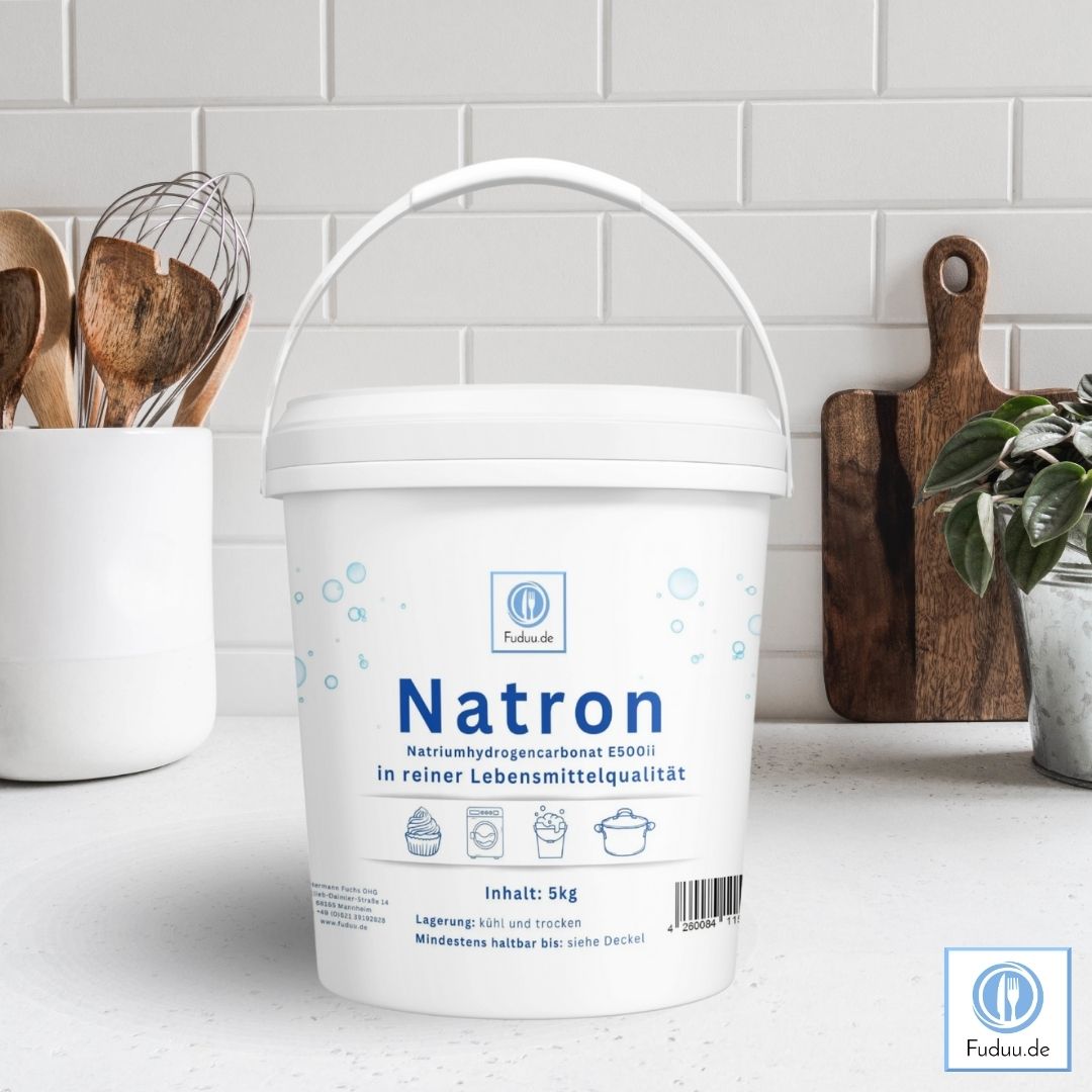 Fuduu.de - Natron Pulver (E500 ii Natriumhydrogencarbonat), 5 kg Eimer