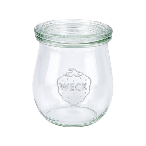 Weck - Mini-Tulpenglas mit Deckel, 220 ml, 762, 12 Stück