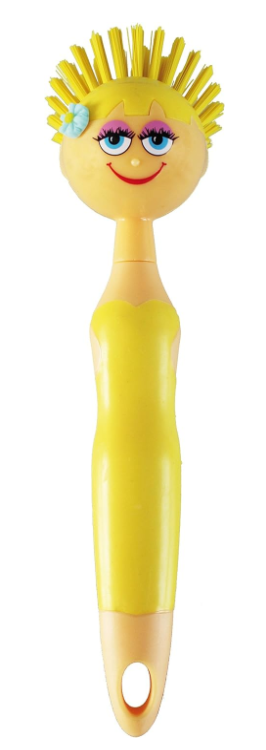Haug - Girl Spülbürste, rund gelb/citrus
