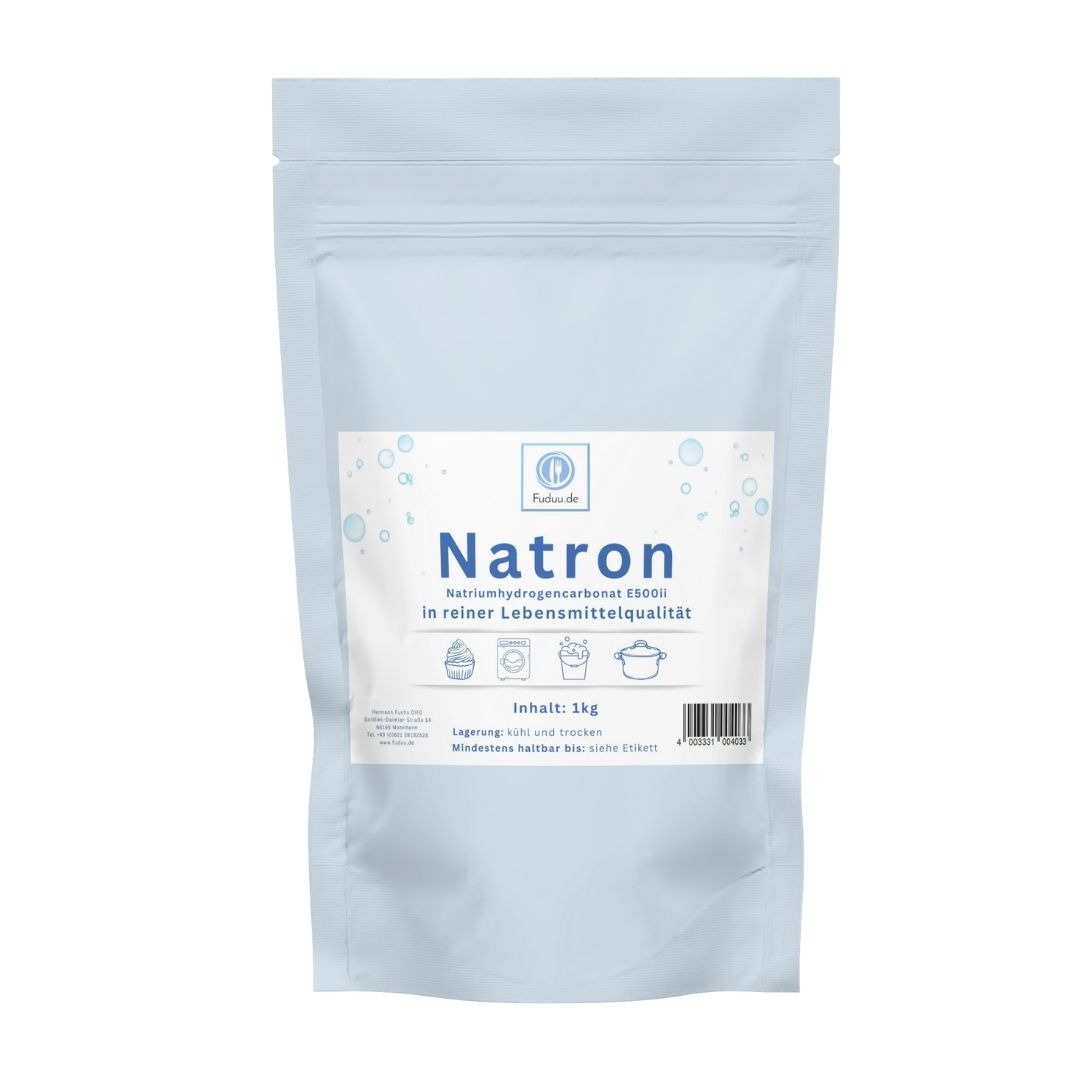 Fuduu.de - Natron Pulver (E500 ii Natriumhydrogencarbonat), 1kg Beutel