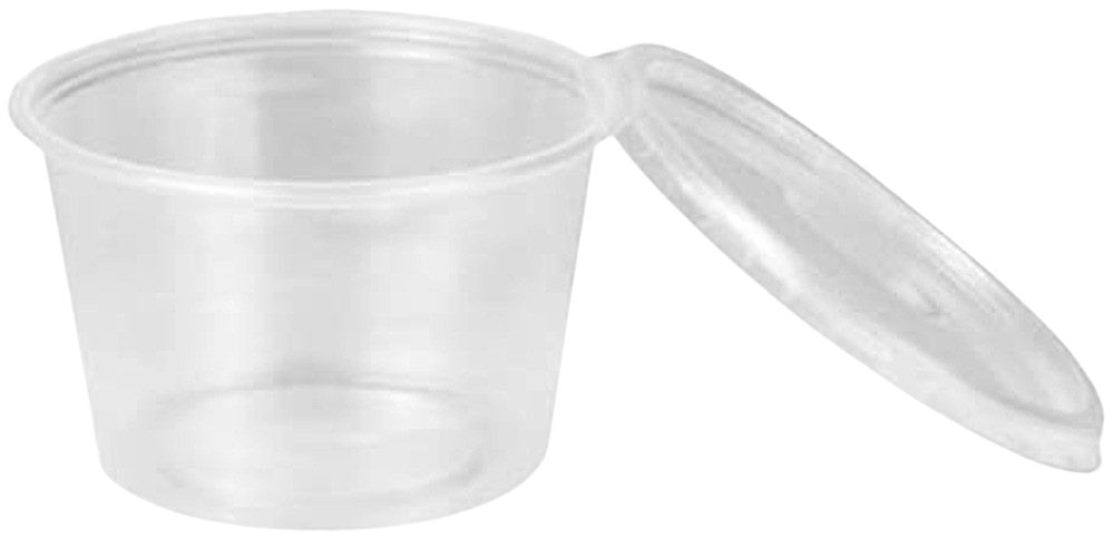 Dressing Boxx - Dressingbecher mit Deckel, klar, 50 Stück Dressing Boxx - Dressingbecher mit Deckel, klar, 50 Stück
