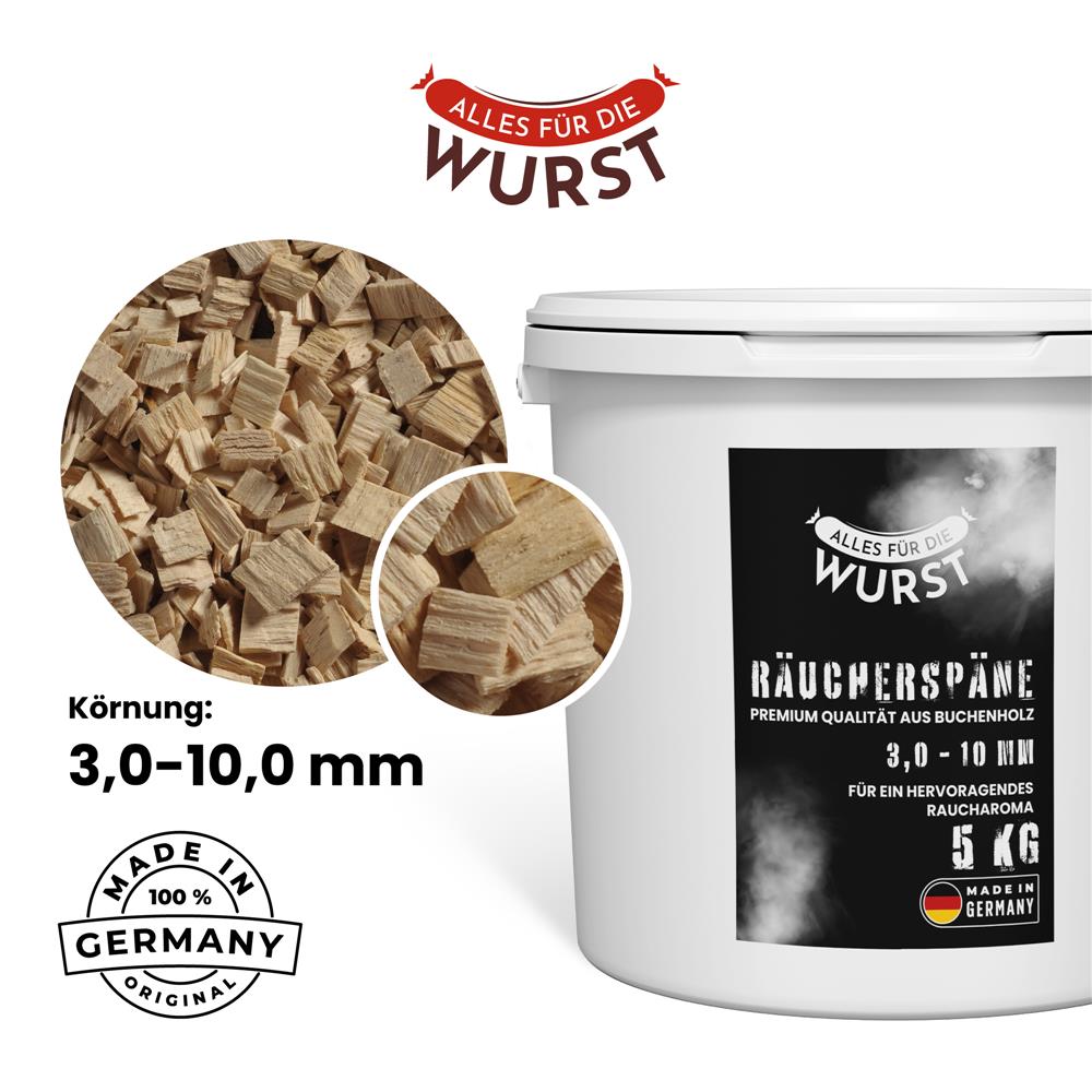 Alles für die Wurst - Räuchermehl Buche 20/160, grob, 5 kg Eimer