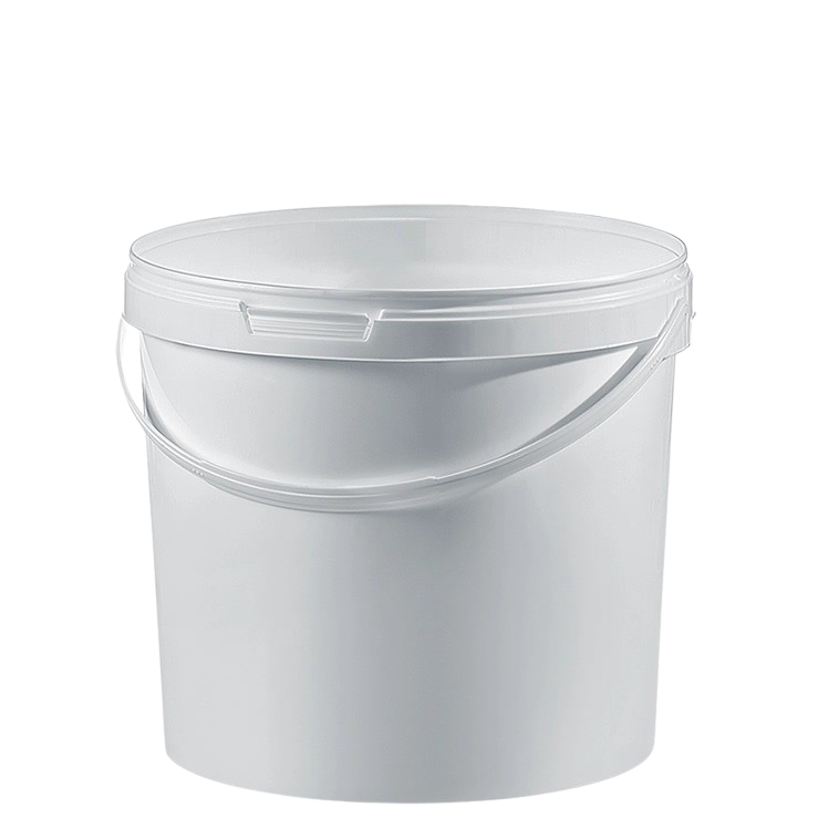 Kunststoff Eimer rund 12 Liter mit Deckel - weiß