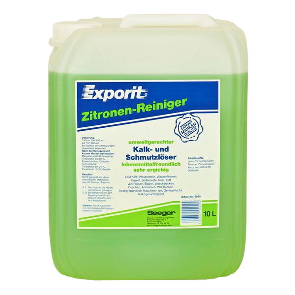 Exporit - Zitronenreiniger, 10 Liter Kanister Exporit - Zitronenreiniger, 10 Liter Kanister